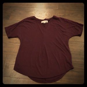 Old Navy Maternity top with lace shoulders